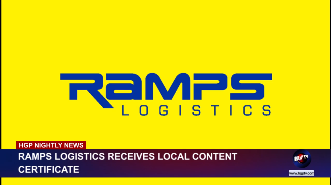Ramps Logistics receives Local Content Certificate. HGPTV Guyana's