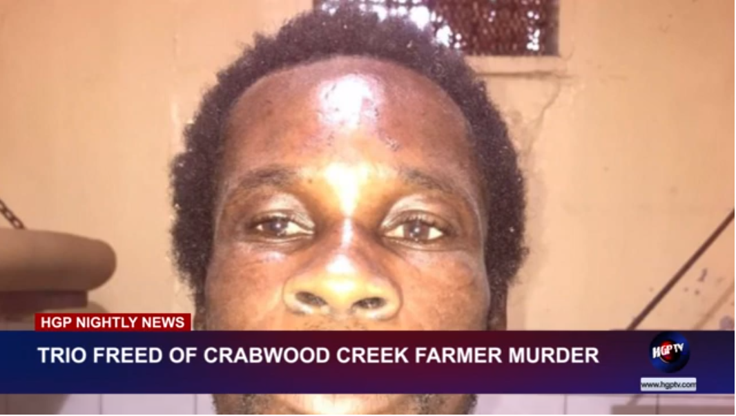 Trio freed of Crabwood Creek farmer murder. HGPTV Guyana's Nightly