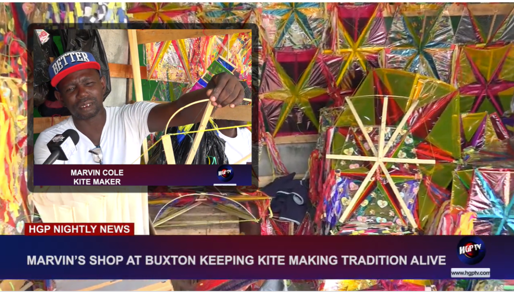 MARVIN’S SHOP AT BUXTON KEEPING KITE MAKING TRADITION ALIVE HGPTV Guyana's Nightly News and
