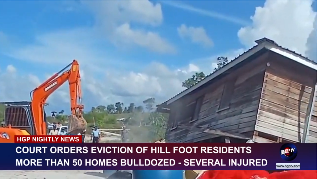 COURT ORDERS EVICTION OF HILL FOOT RESIDENTS MORE THAN 50 HOMES