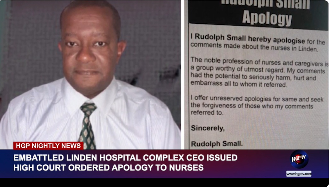 EMBATTLED LINDEN HOSPITAL COMPLEX CEO ISSUED HIGH COURTORDERED APOLOGY
