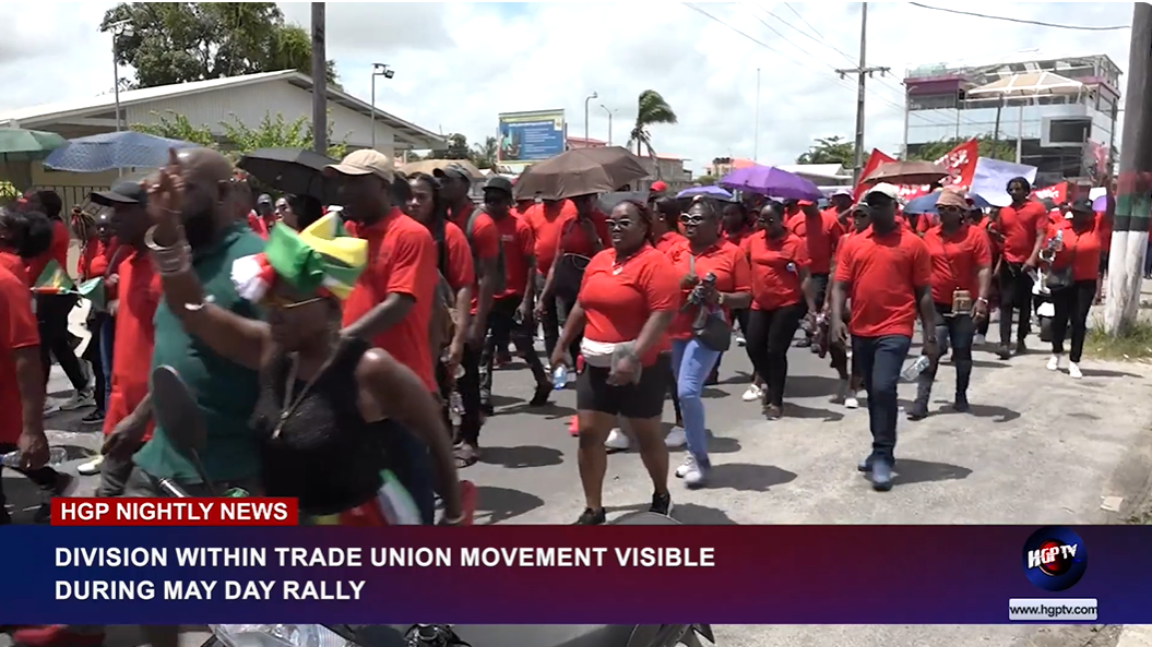 DIVISION WITHIN TRADE UNION MOVEMENT VISIBLE DURING MAY DAY RALLY ...